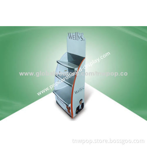 Corrugated floor display stand/adjustable/strong/stable/50kg loading capacity,customized size/design